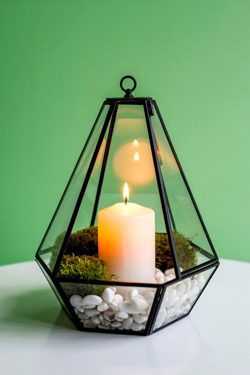 Terrarium Candle Decor - 25 Valentine's Day Candle Display Ideas