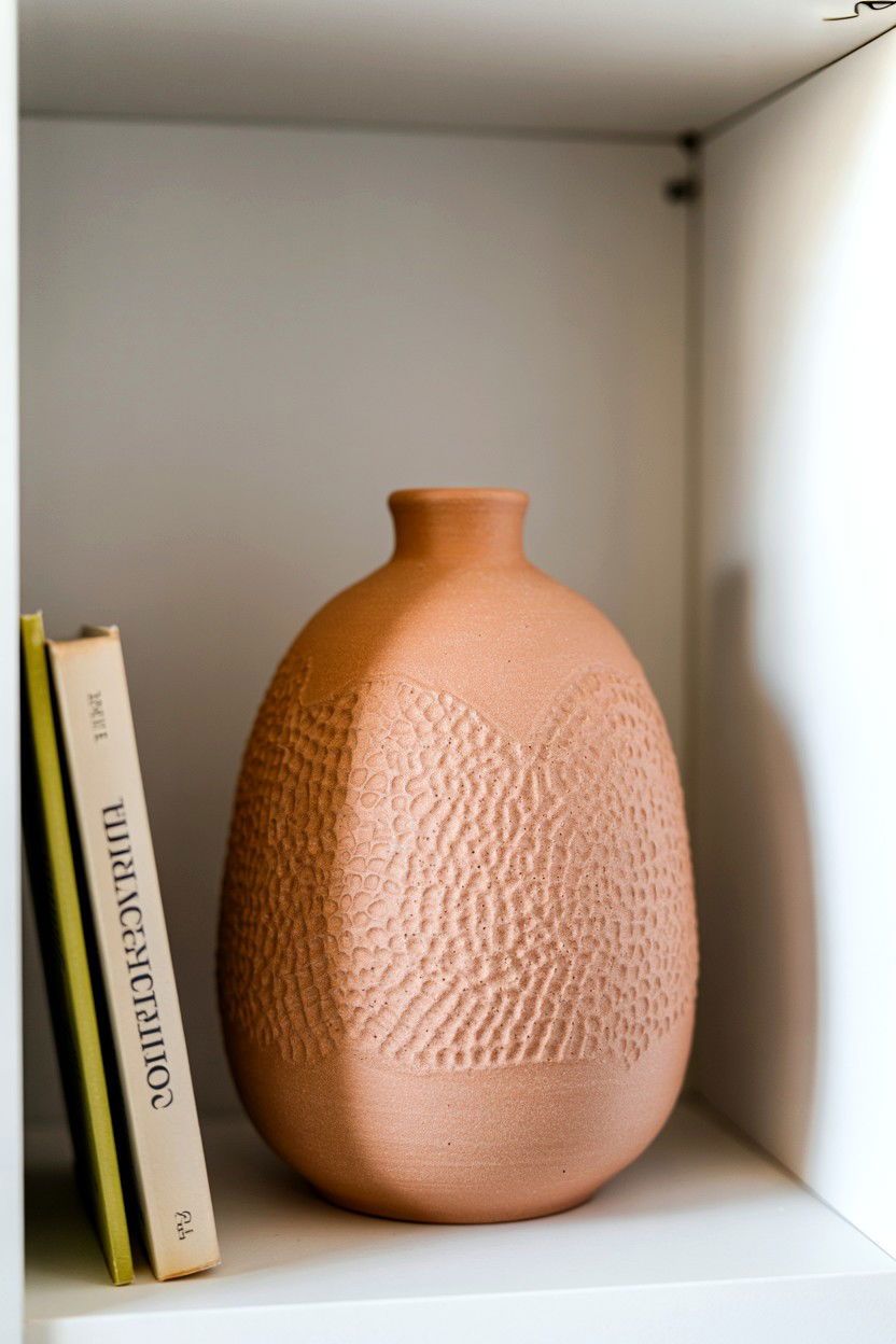 Textured Ceramic Vase - 25 Boho Valentine's Day Decor Ideas