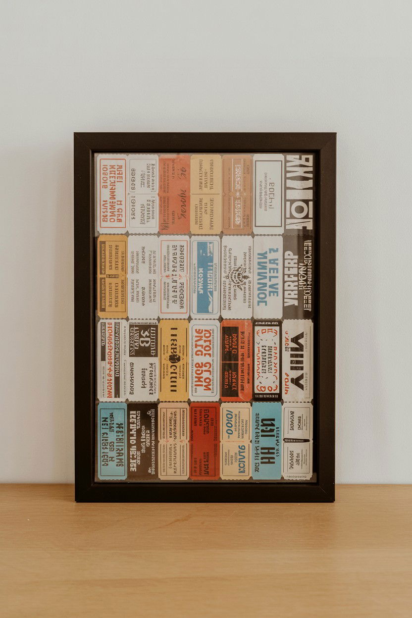 Ticket shadow box - 25 Valentine's Day Memory Box Ideas