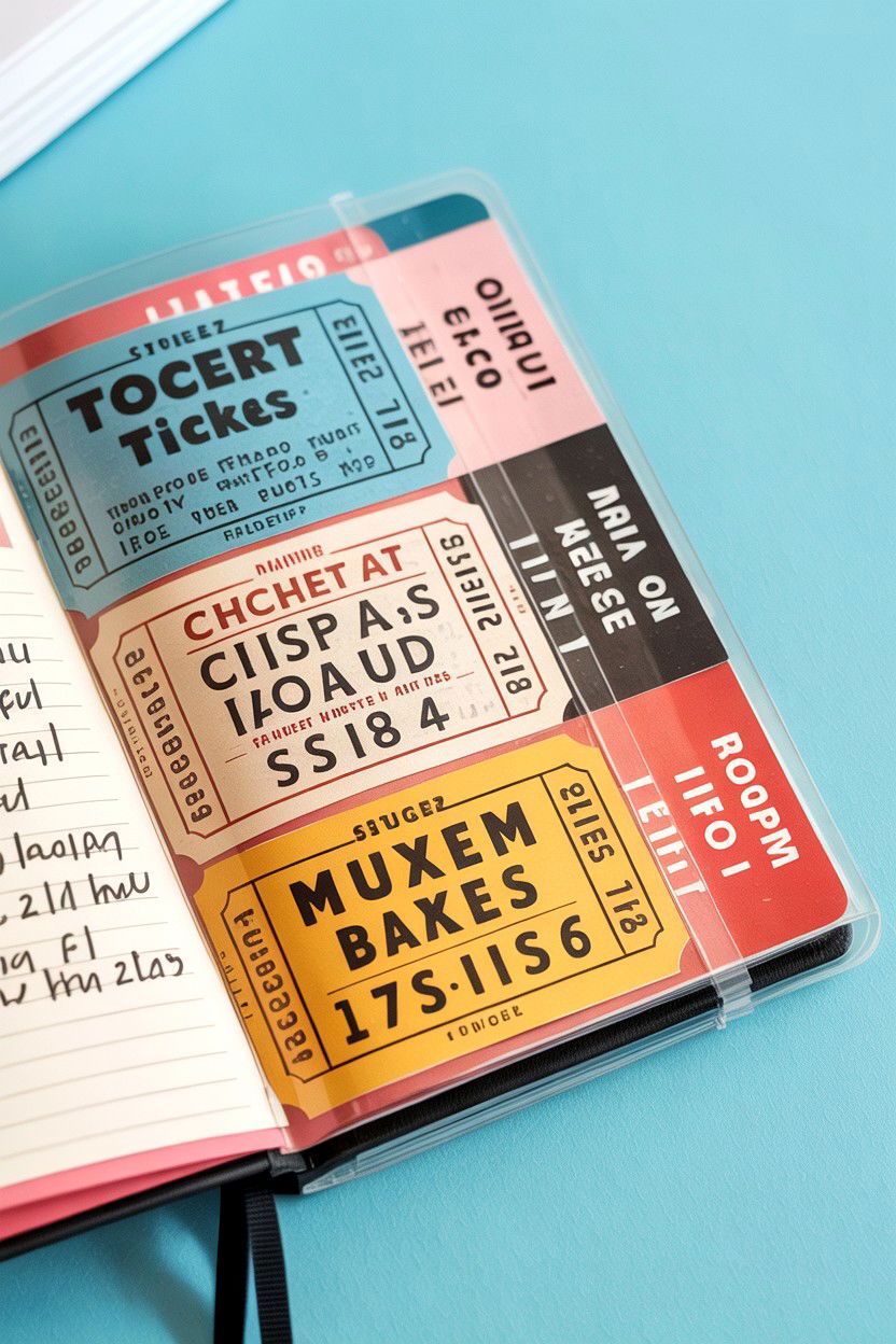 Ticket stub diary - 25 Valentine's Day Memory Album Ideas