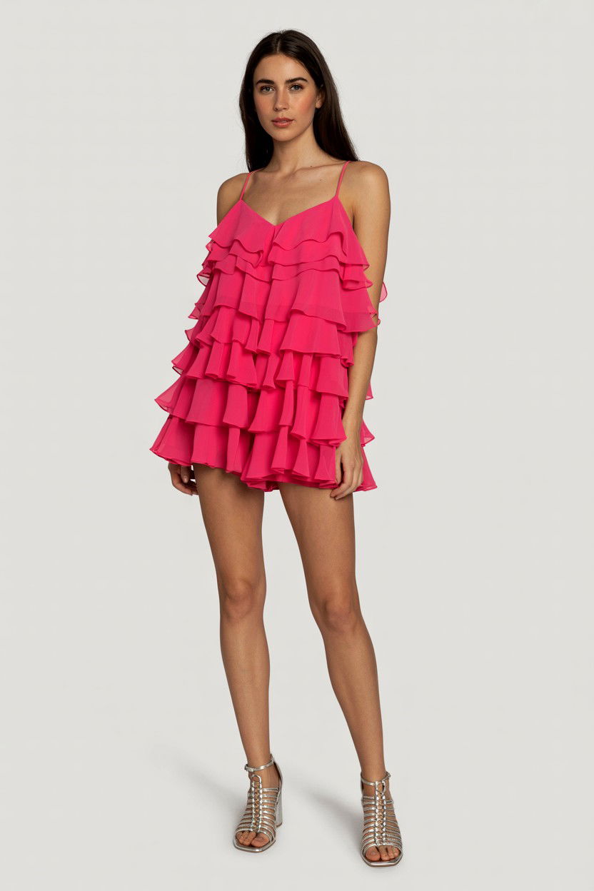 Tiered Ruffle Romper - 25 Valentine's Day Romper Ideas