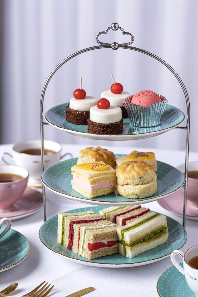 Tiered Serving Tray - 25 Valentine's Day Tea Ideas