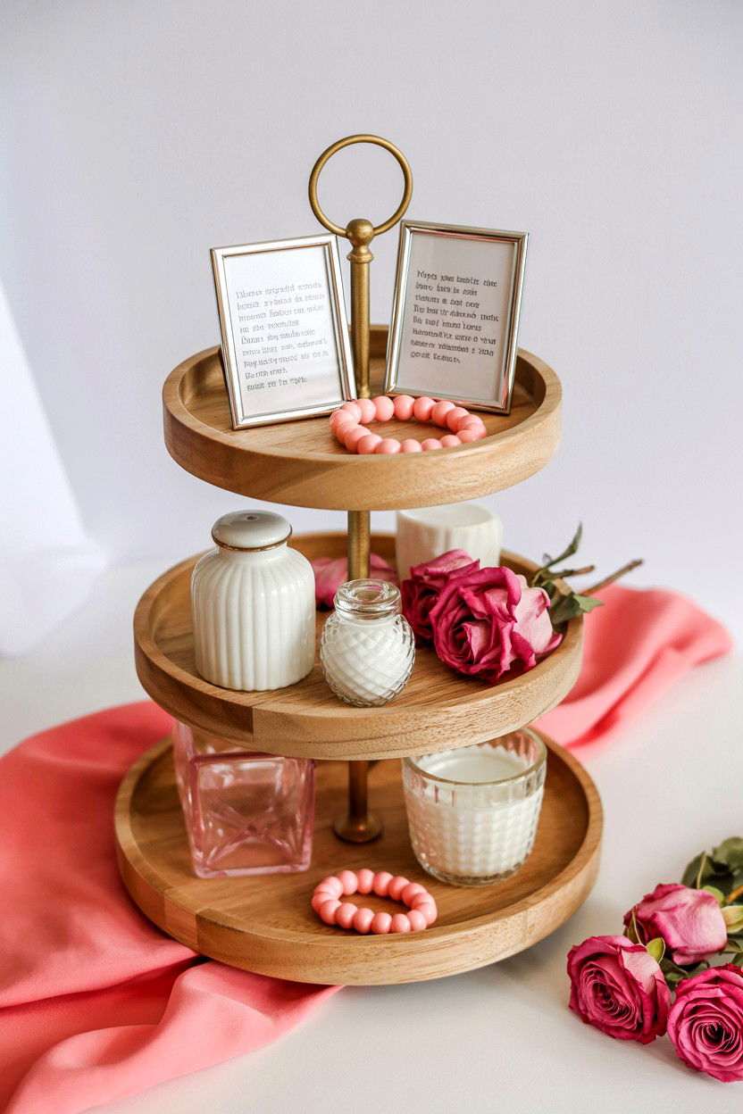 Tiered Tray Styling - 25 Vintage Valentine's Day Decorations