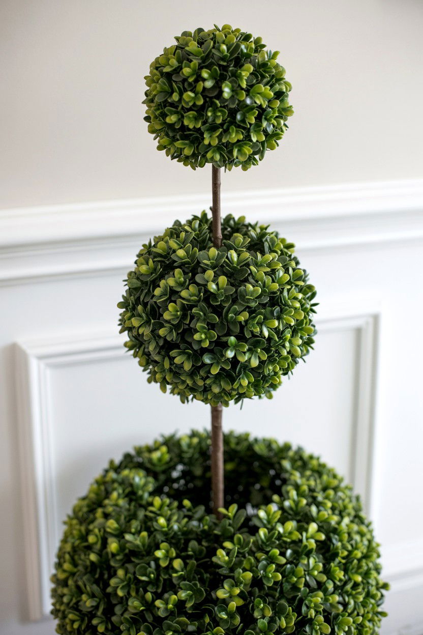 Tiered boxwood topiary - 25 Valentine's Day Topiary Ideas