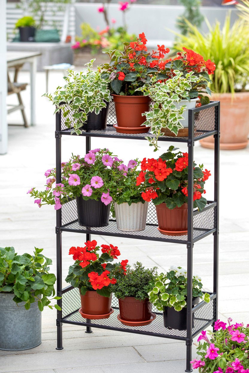 Tiered garden plant stand - 25 Valentine's Day Planter Ideas