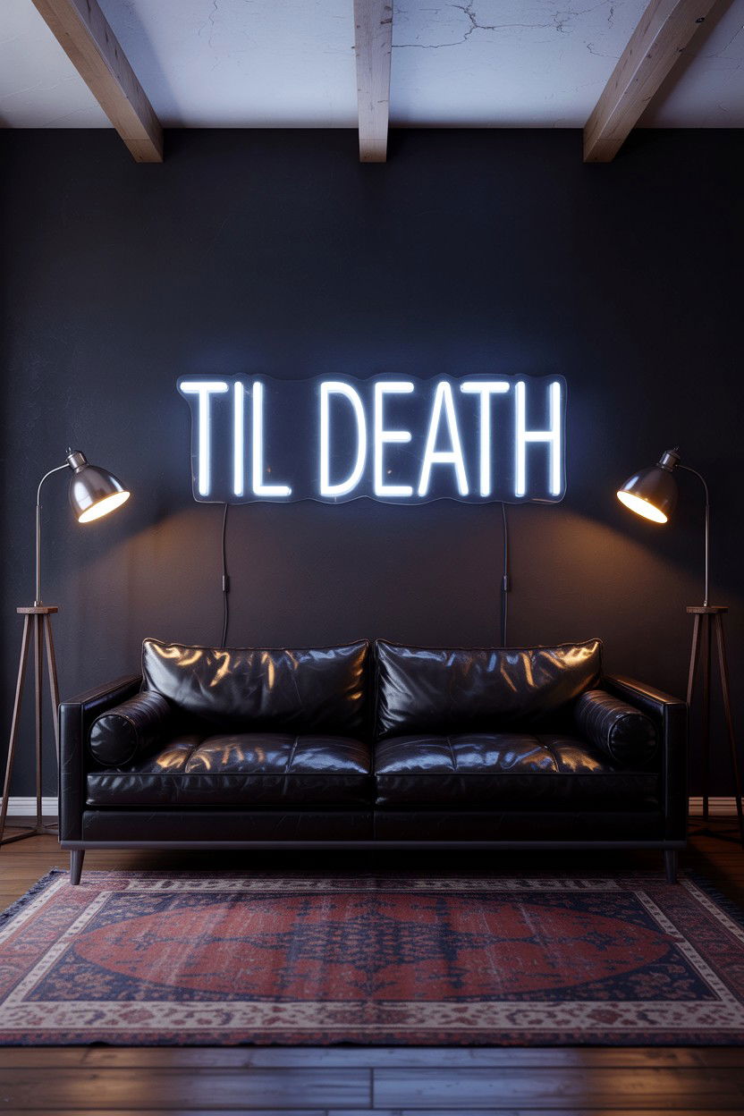 Til Death Neon Sign - 25 Valentine's Day Neon Sign Ideas