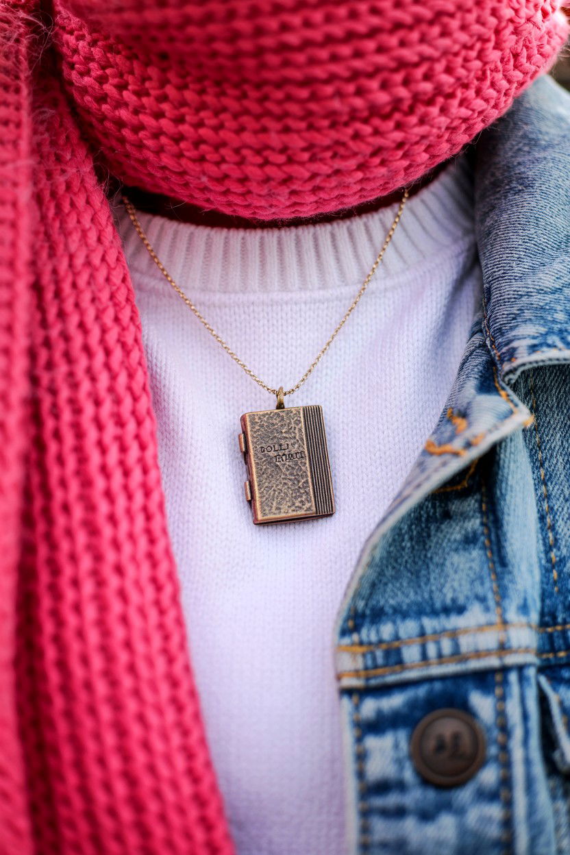 Tiny Book Locket - 25 Valentine's Day Locket Ideas