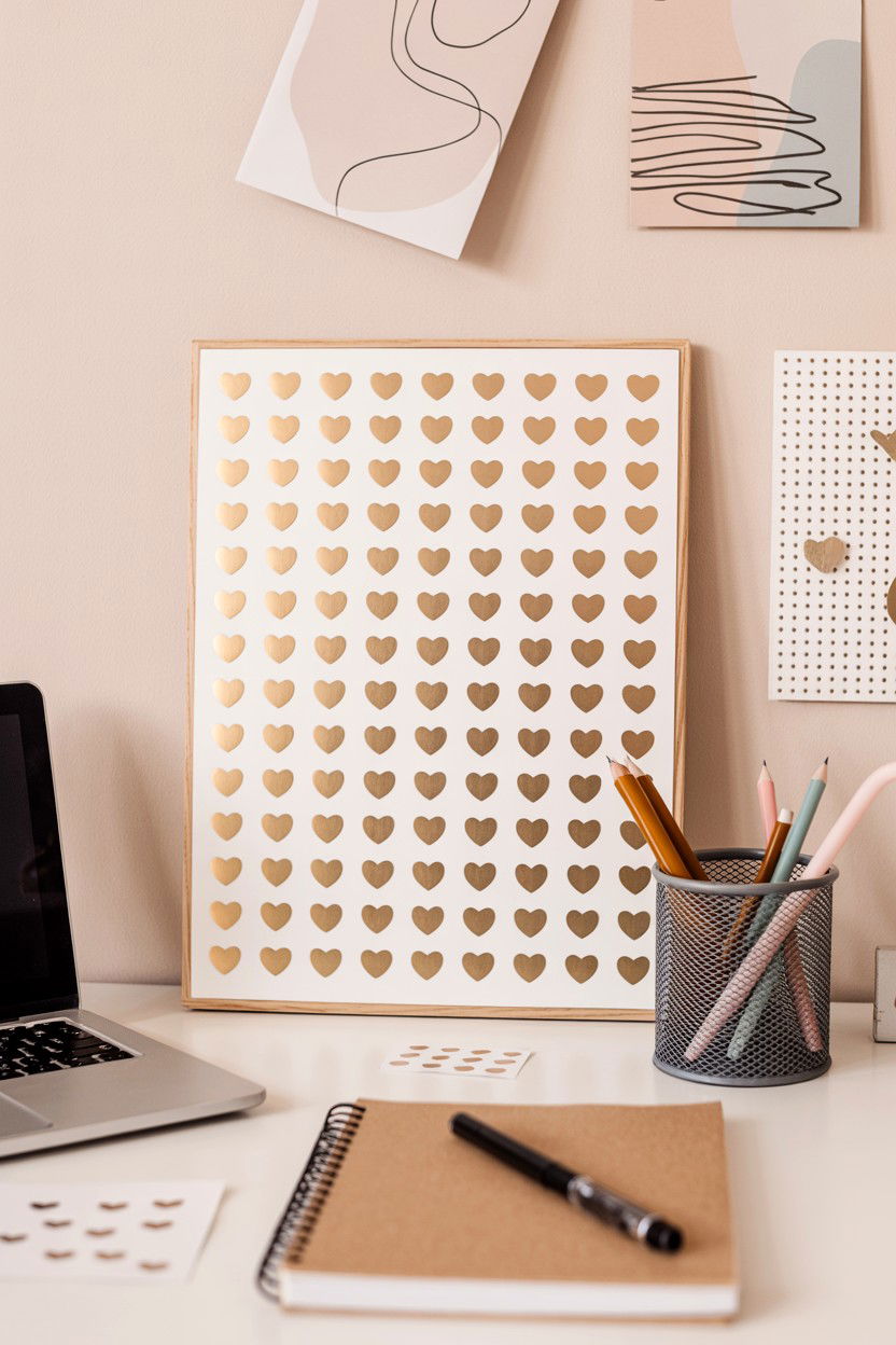 Tiny Heart Decals - 25 Abstract Valentine's Day Nail Ideas