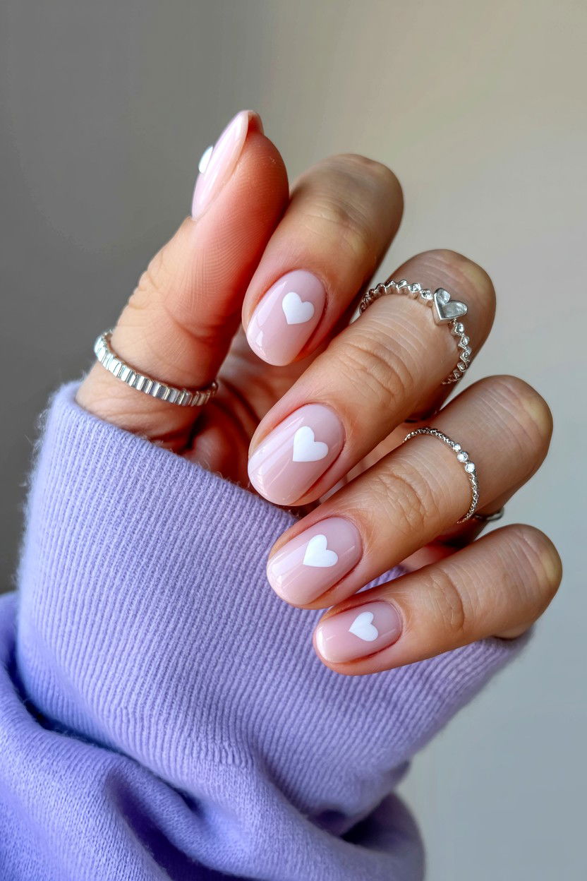 Tiny Heart Press On Nails - 25 Valentine's Day Press On Nail Ideas
