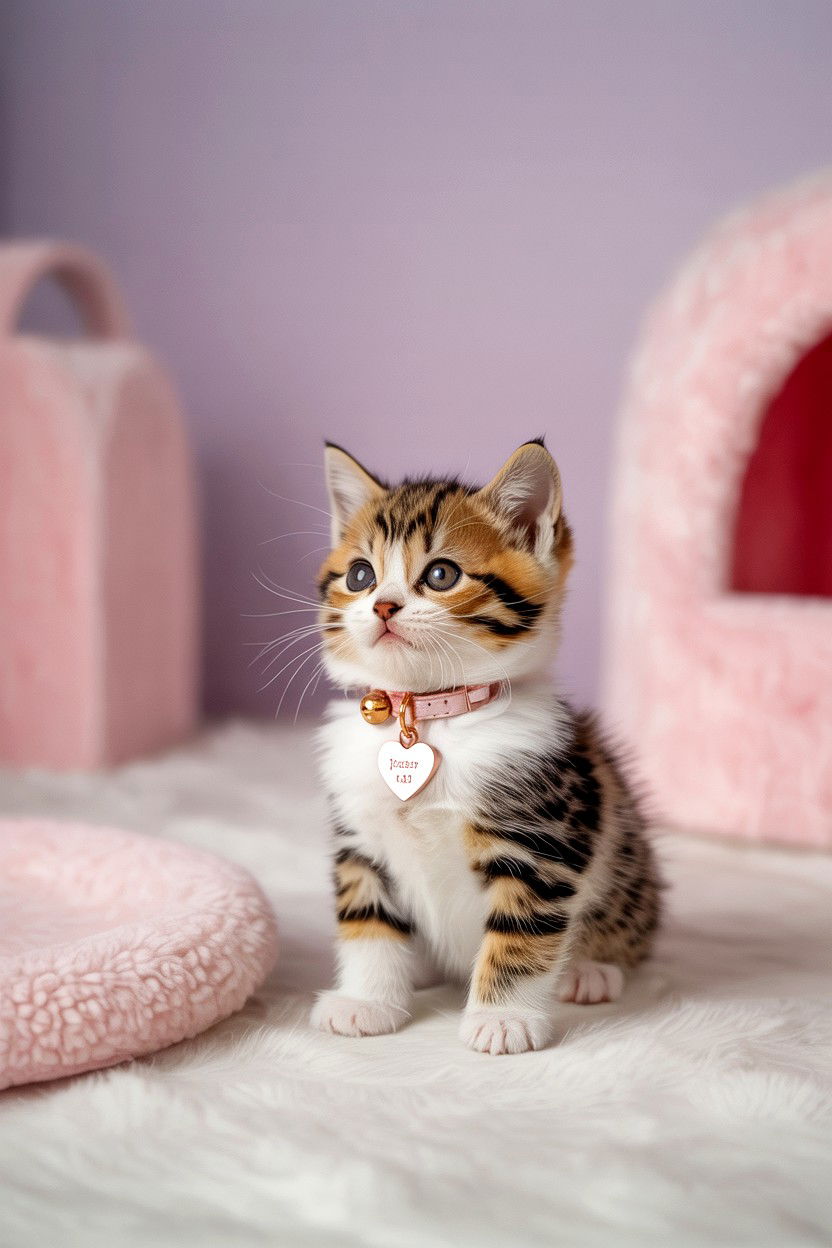 Tiny Kitten Heart Tag - 25 Valentine's Day Pet Tag Ideas