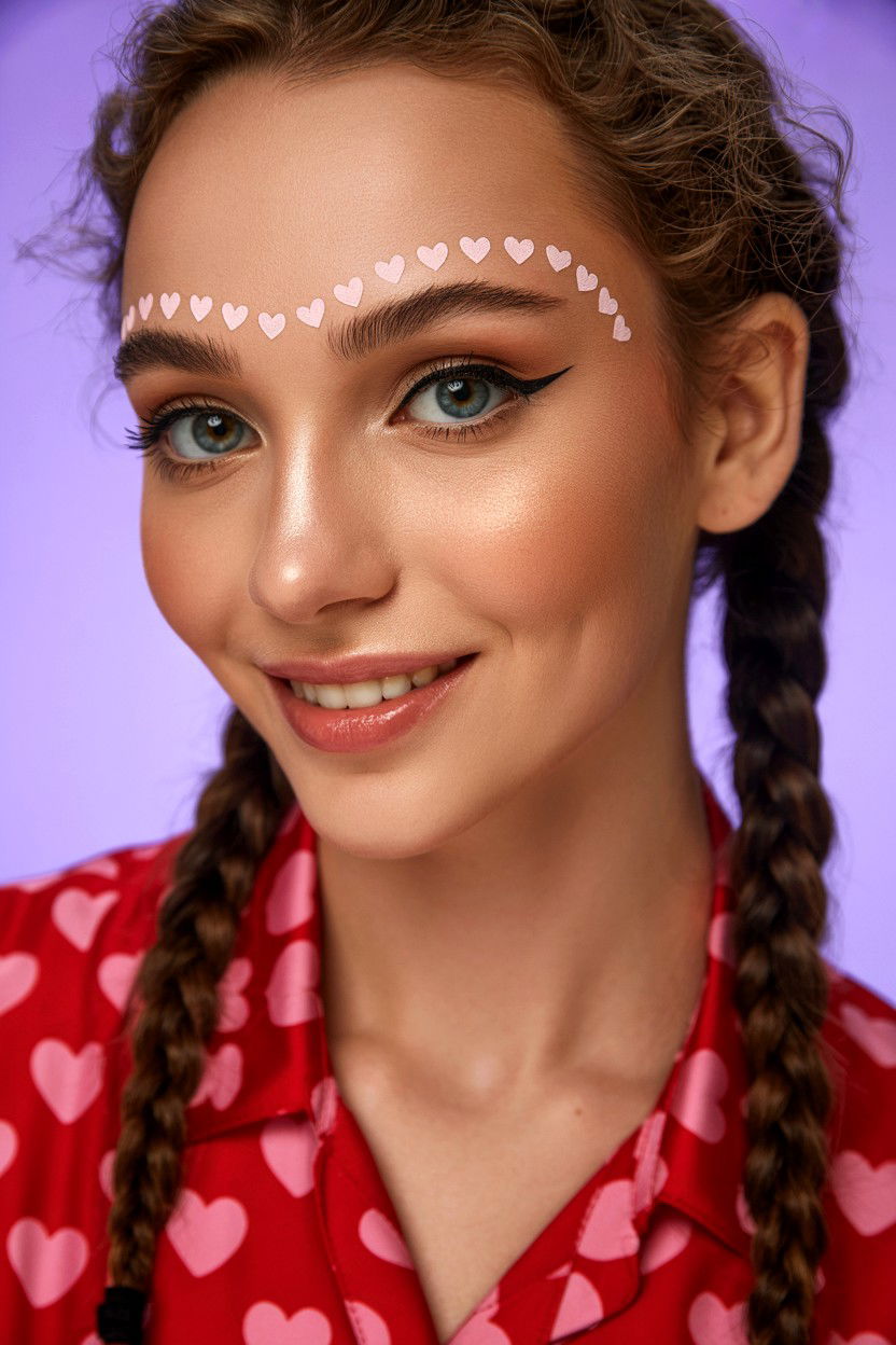 Tiny heart accents - 25 Valentine's Day Eyeliner Ideas