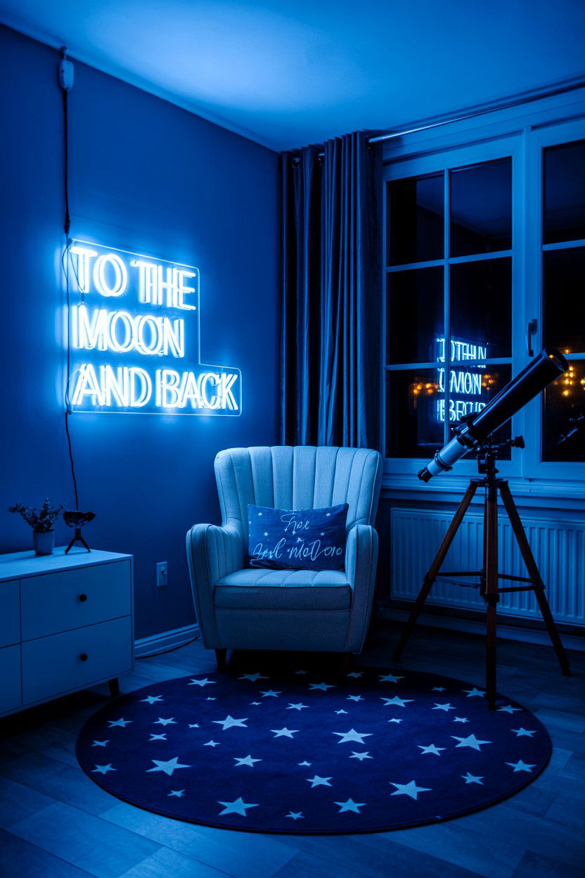 To The Moon And Back Neon Sign - 25 Valentine's Day LED Sign Ideas