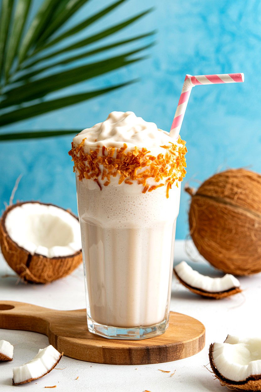 Toasted Coconut Milkshake - 25 Valentine's Day Milkshake Ideas
