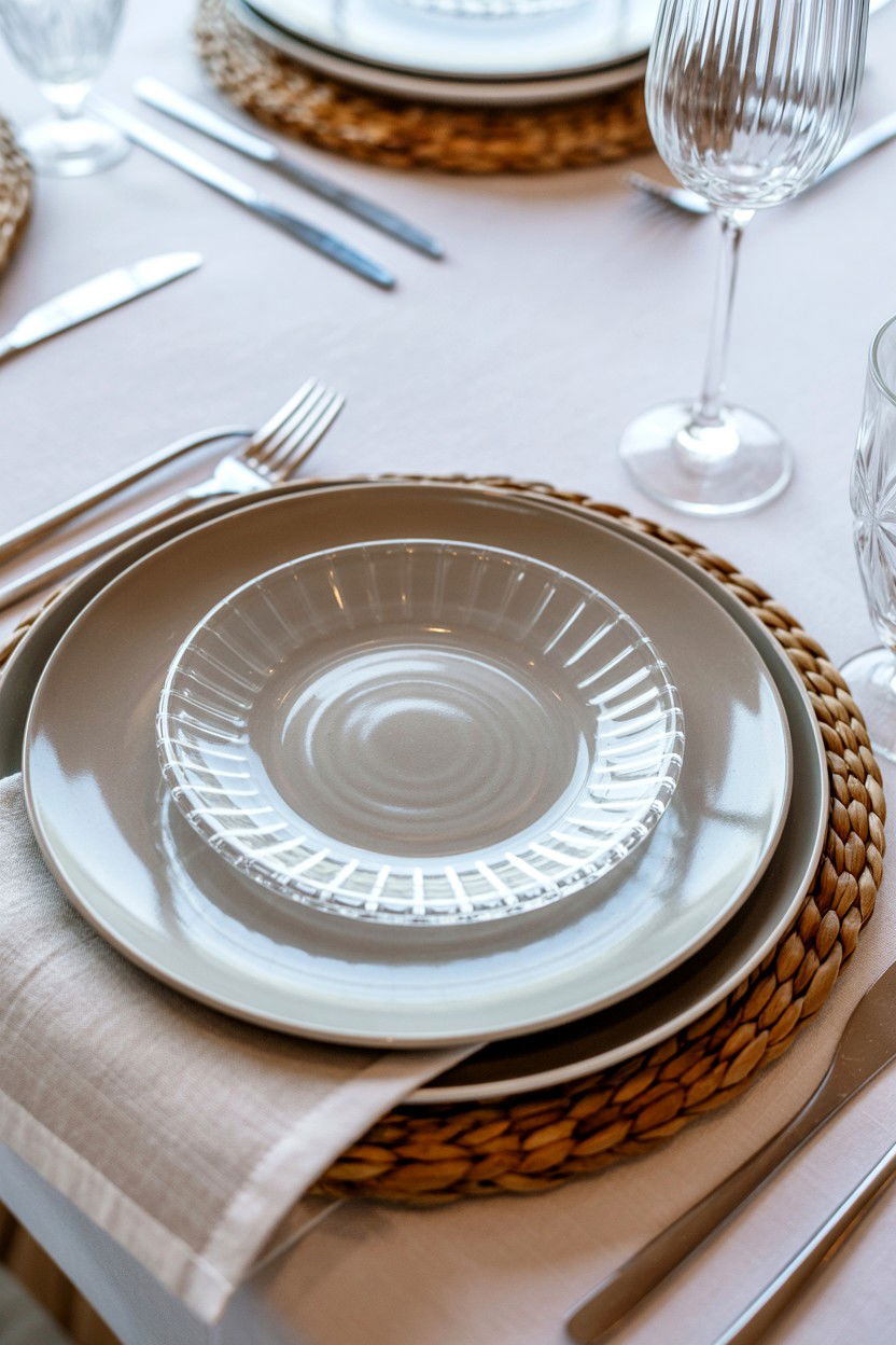 Transparent Glass Plates - 25 Minimalist Valentine's Day Ideas