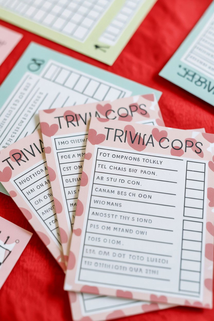 Trivia Cards - 25 Valentine's Day Escape Room Ideas