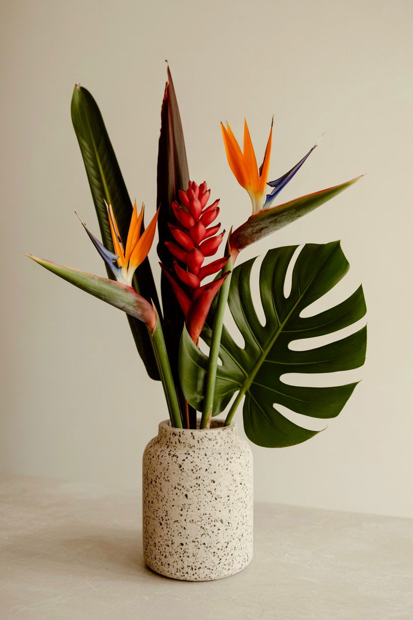 Tropical Flower Arrangement - 25 Valentine's Day Flower Gift Ideas