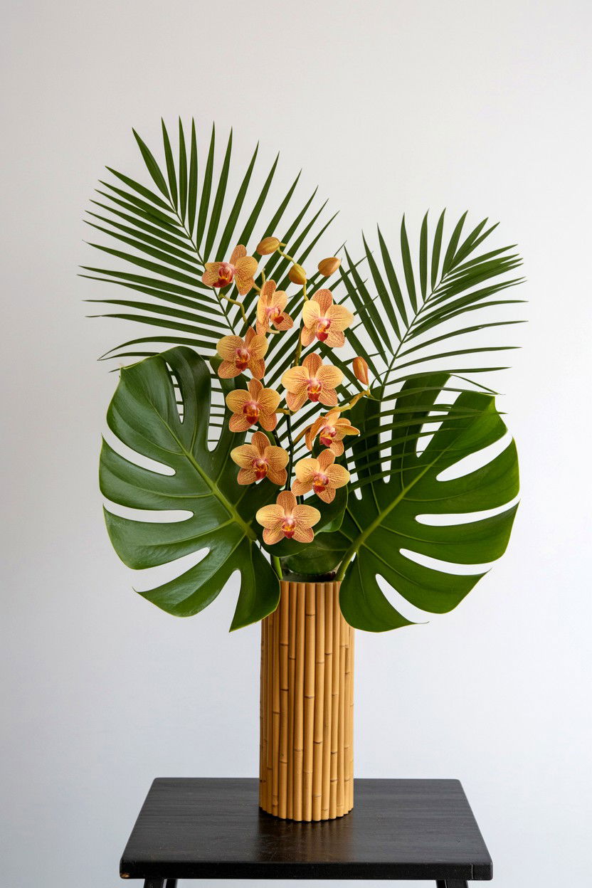 Tropical Orchid Display - 25 Valentine's Day Orchid Ideas