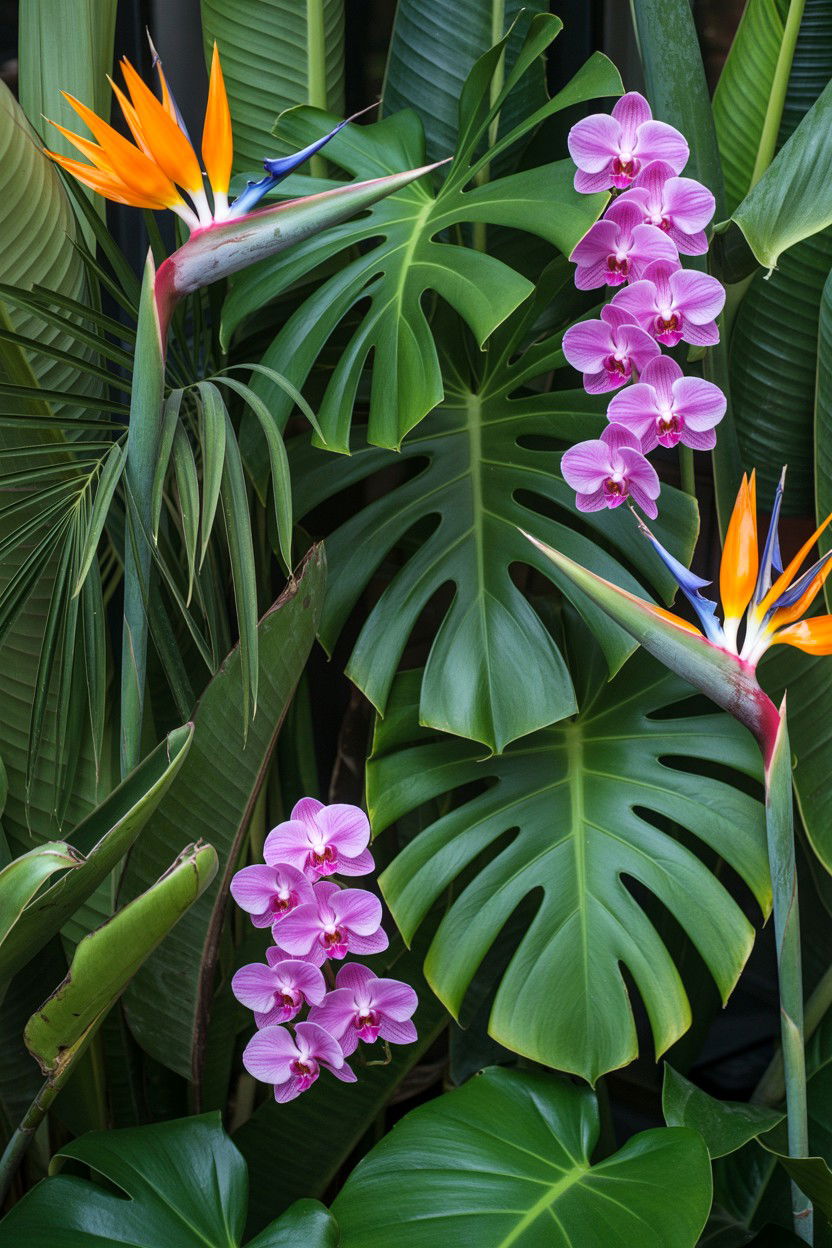 Tropical flower wall - 25 Valentine's Day Flower Wall Ideas