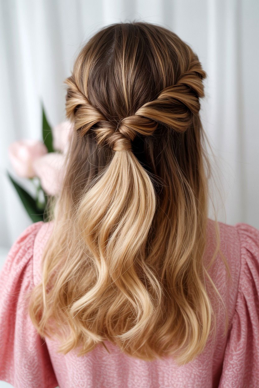 Tucked Half Up Hair - 25 Valentine's Day Half Up Half Down Hair