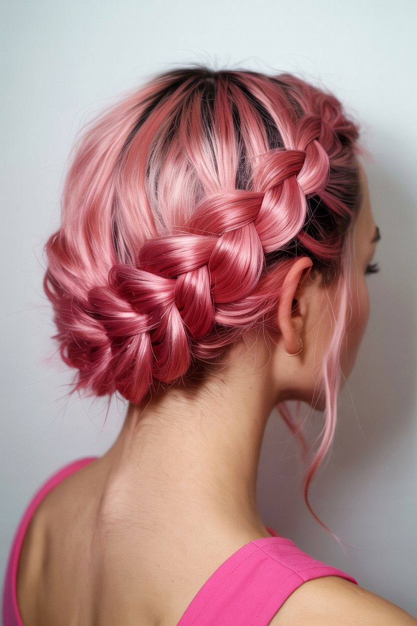 Tucked Under Crown Braid - 25 Valentine's Day Crown Braid Ideas