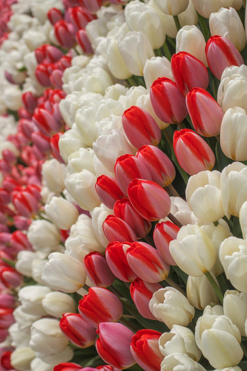 Tulip flower wall - 25 Valentine's Day Flower Wall Ideas