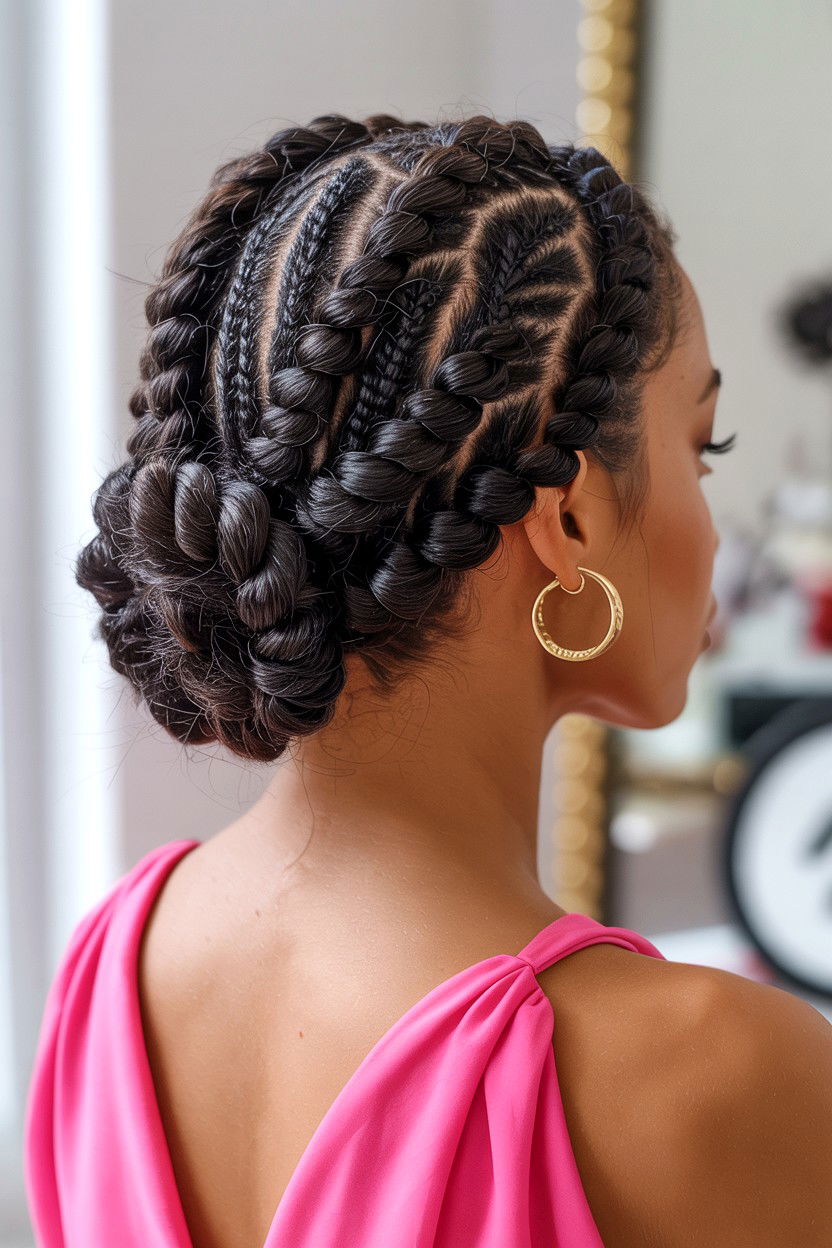 Twisted Chignon Natural Hair - 25 Valentine's Day Textured Hair Ideas