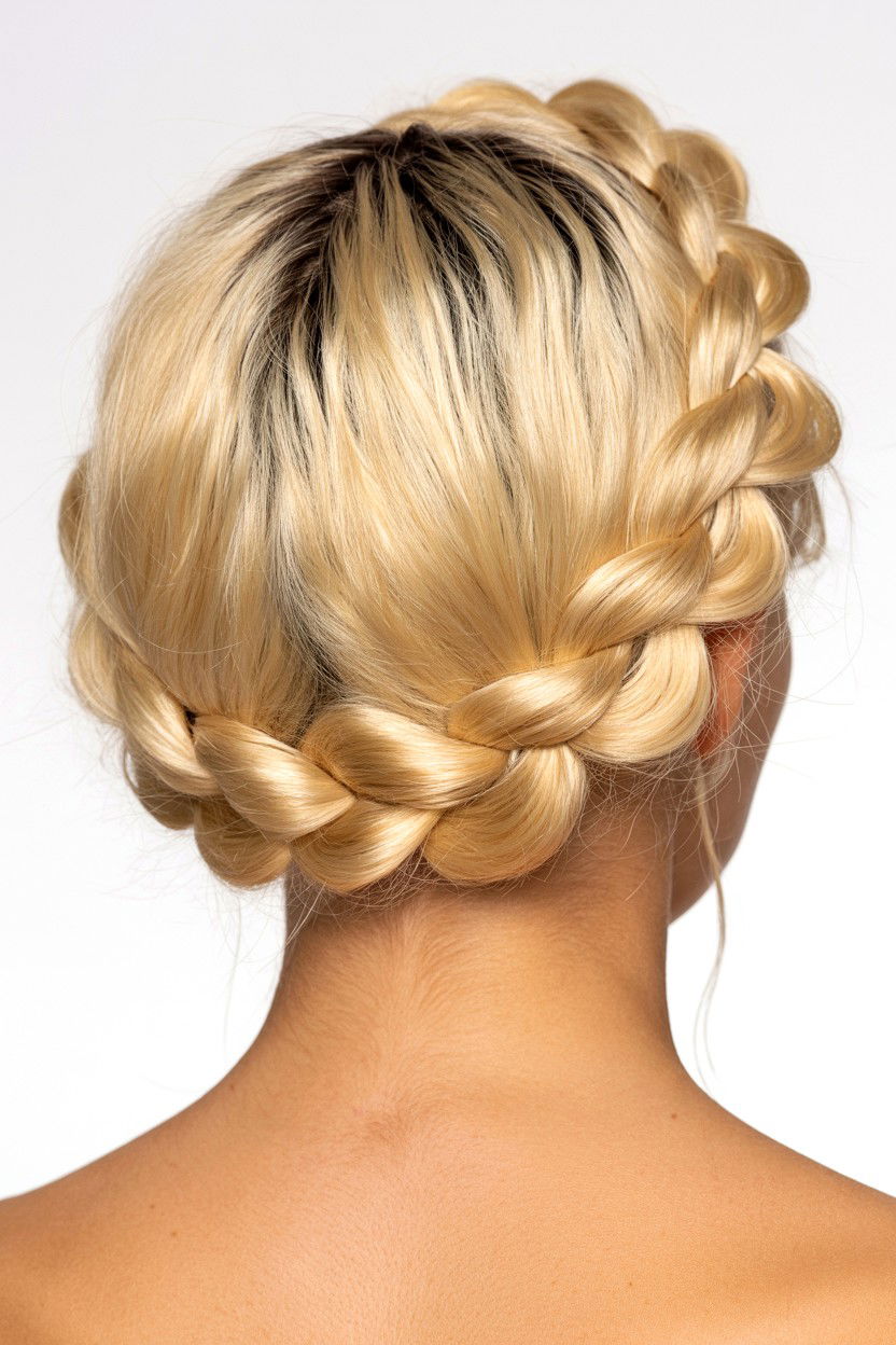 Twisted Halo Braid - 25 Valentine's Day Updo Ideas