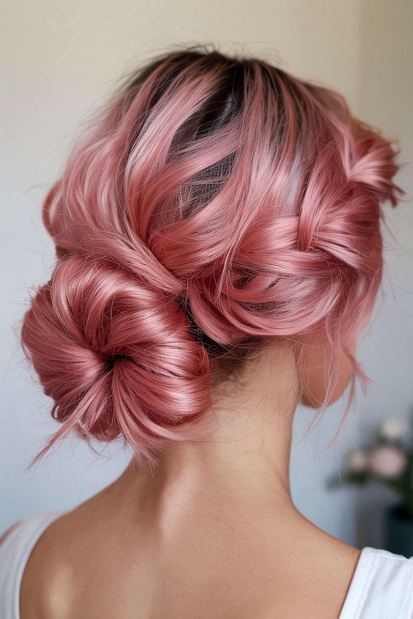 Twisted Low Bun - 25 Valentine's Day Hair Tutorials