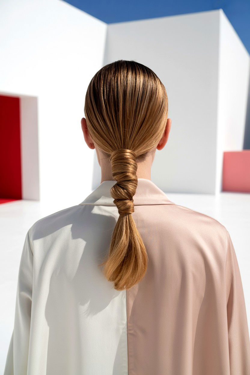 Twisted Low Ponytail - 25 Elegant Valentine's Day Hairstyles