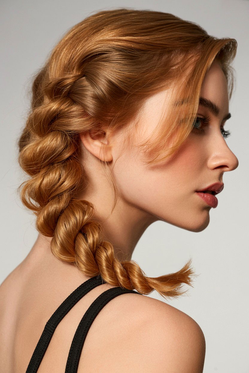 Twisted Side Sweep - 25 Valentine's Day Side Swept Hair Ideas