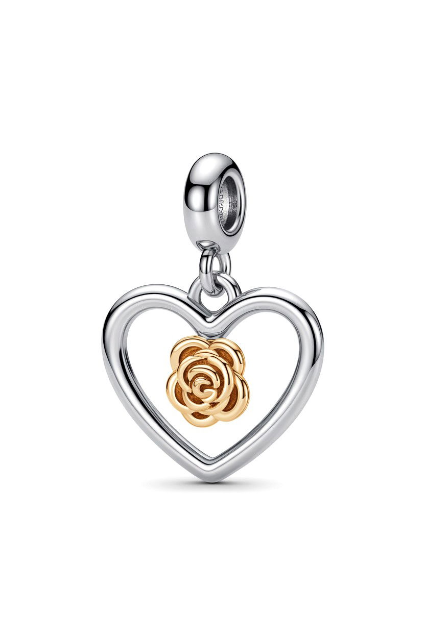 Two Tone Charm - 25 Valentine's Day Charm Bracelet Ideas