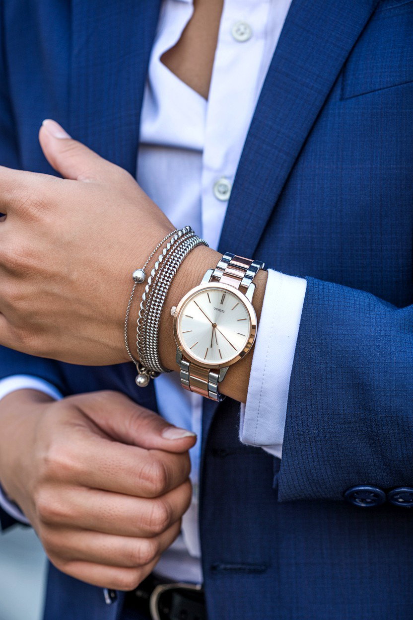 Two Tone Metal Watch - 25 Valentine's Day Watch Ideas