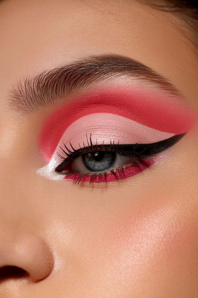 Two Tone Pink Eyeshadow - 25 Pink Valentine's Day Makeup Looks