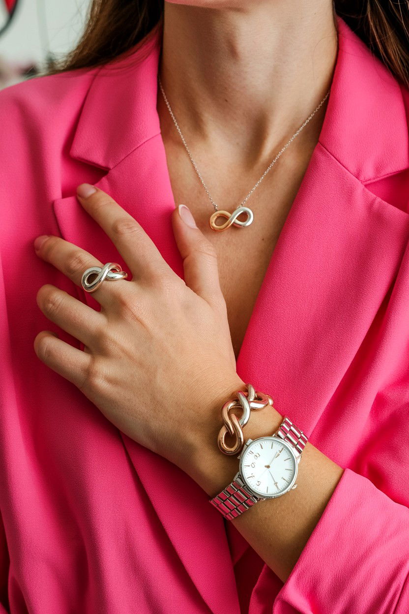 Two tone infinity jewelry - 25 Valentine's Day Infinity Jewelry Ideas