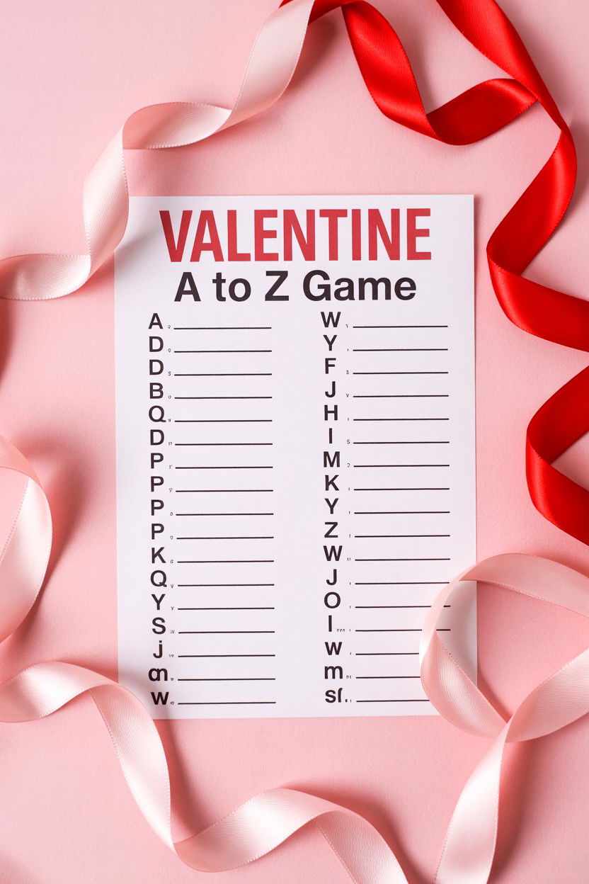 Valentine A To Z Game - 25 Valentine's Day Word Games