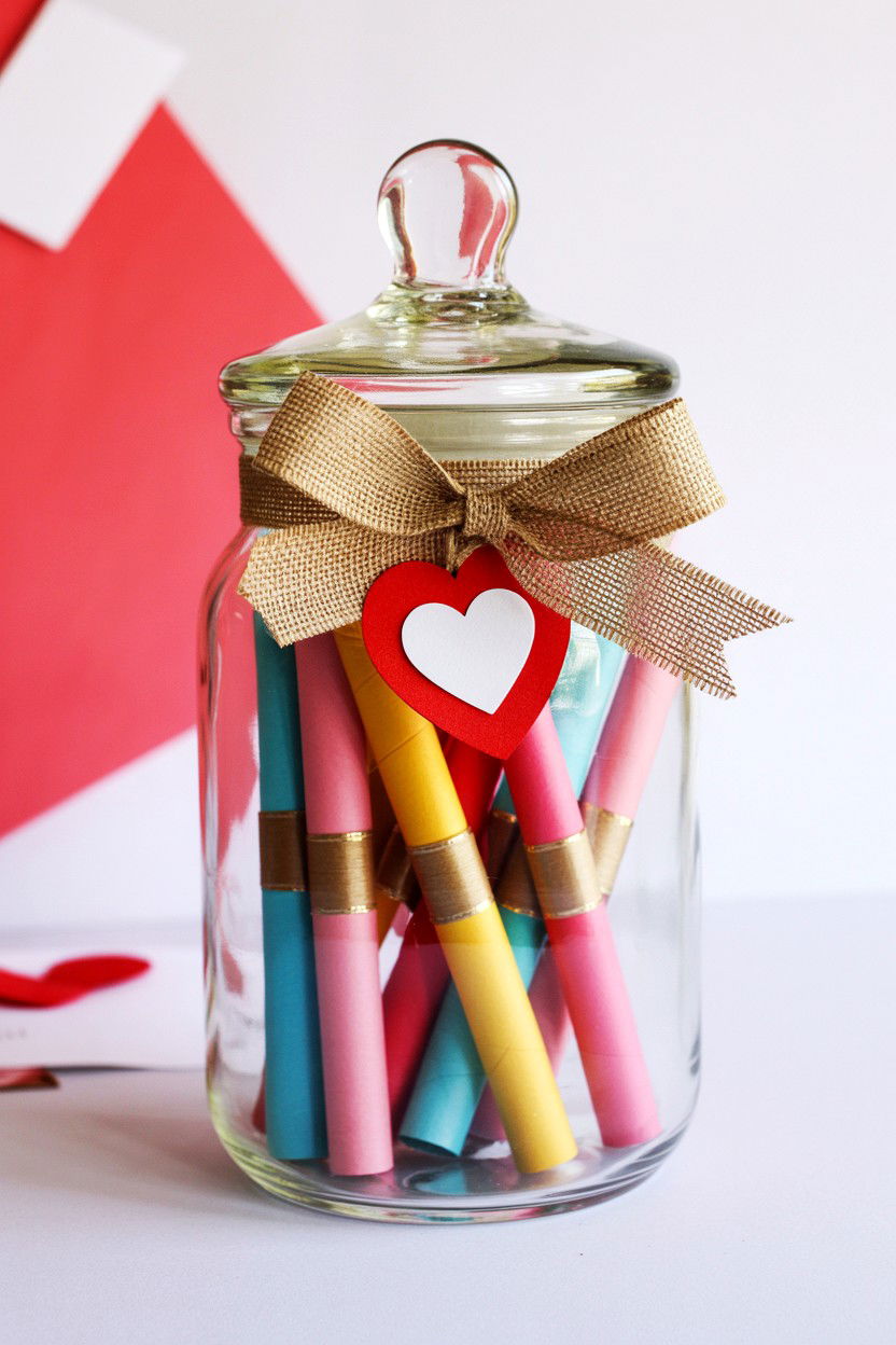 Valentine Activity Jar - 25 Valentine's Day Countdown Calendar Ideas