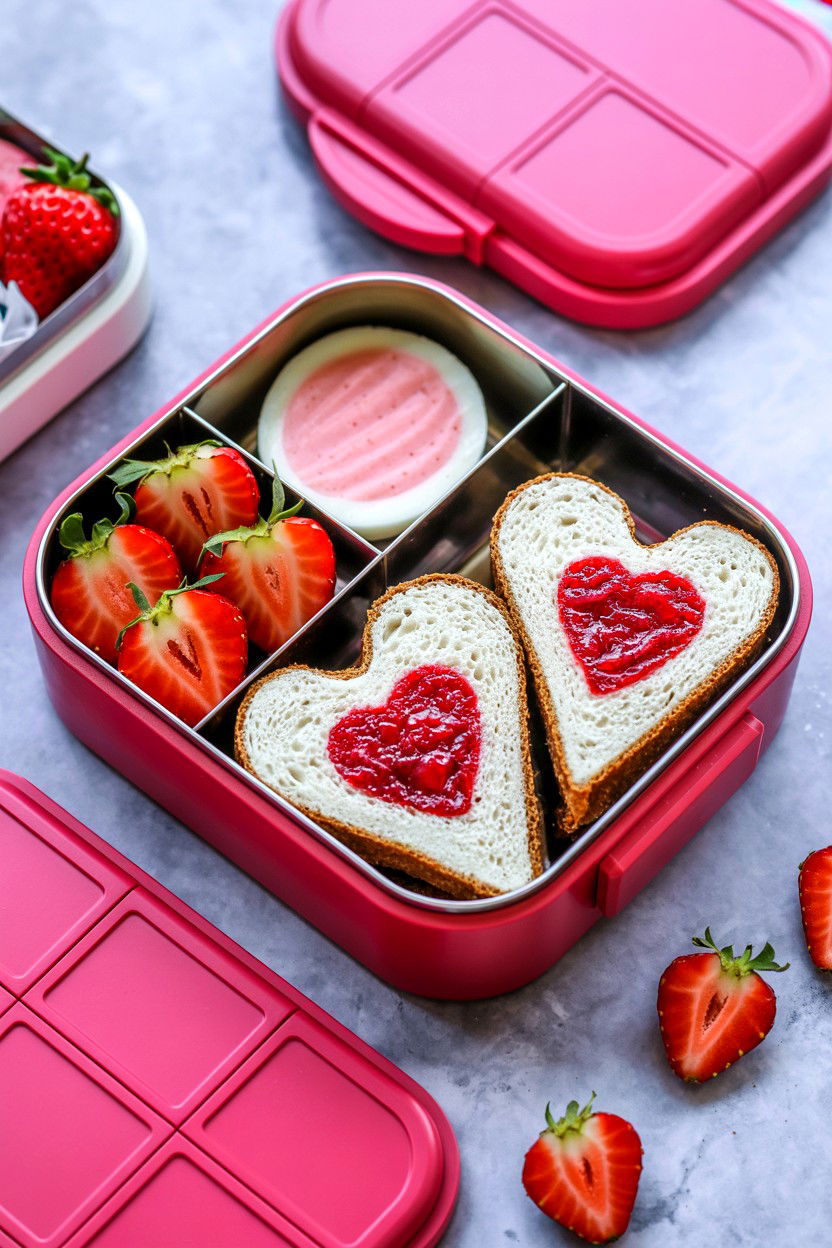 Valentine Bento Box - 25 Valentine's Day Lunch Surprise Ideas