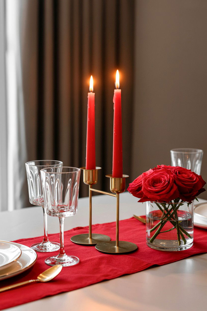 Valentine Candlelight Dinner - 25 Valentine's Day Instagram Photo Ideas