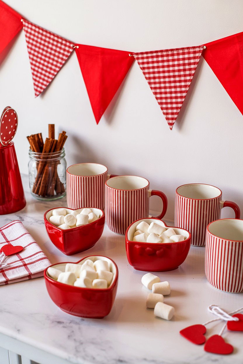 Valentine Coffee Bar - 25 Valentine's Day Vignette Ideas