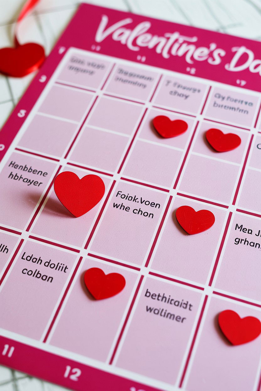 Valentine Countdown Calendar - 25 Valentine's Day Planner Ideas
