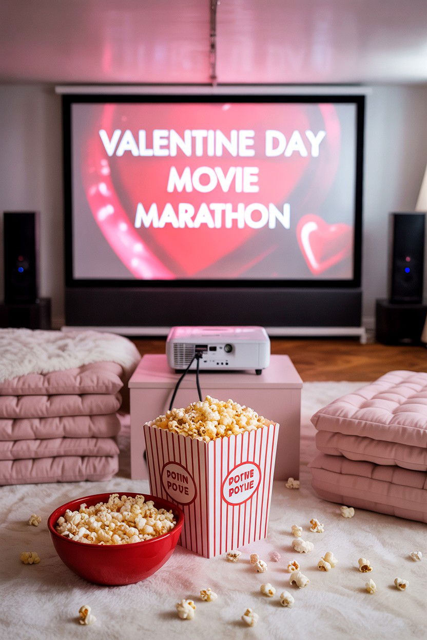Valentine Day Movie Marathon - 25 Valentine's Day Party for Adults