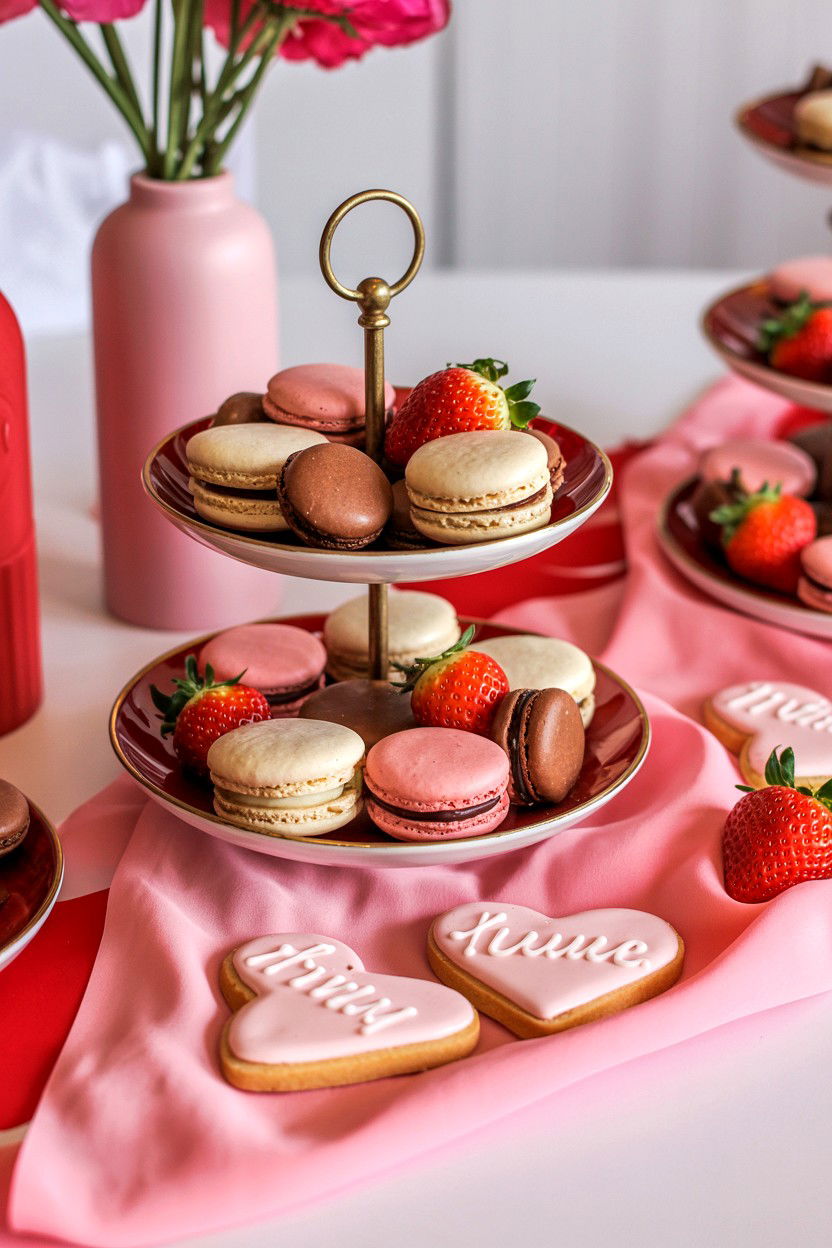 Valentine Dessert Bar - 25 Valentine's Day Home Surprise Ideas