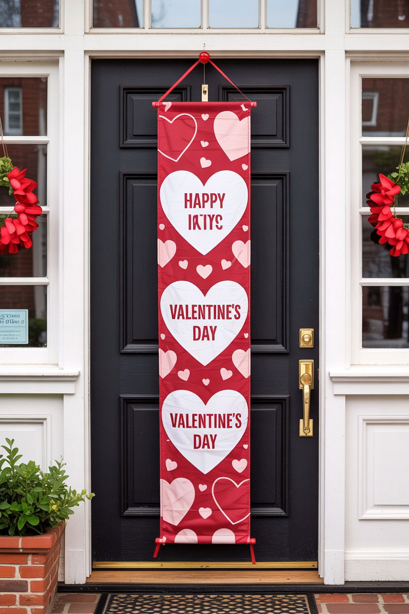 Valentine Door Banner - 25 Valentine's Day Door Decorations
