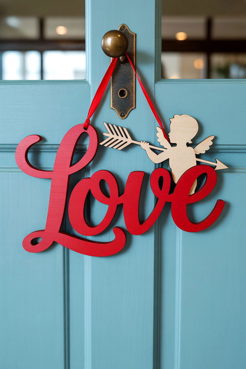 Valentine Door Hanger - 25 Valentine's Day Doorbell Surprise Ideas