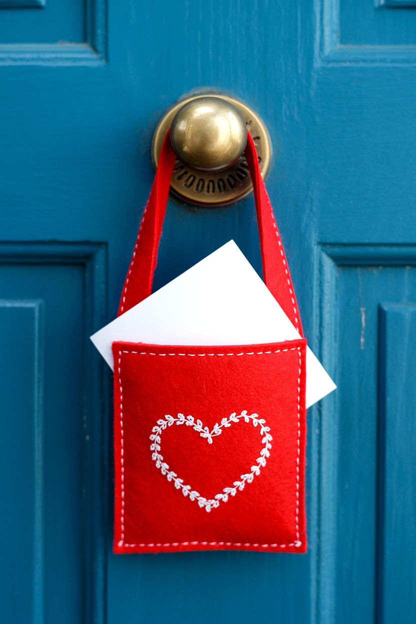 Valentine Door Letter Pocket - 25 Valentine's Day Door Surprise Ideas