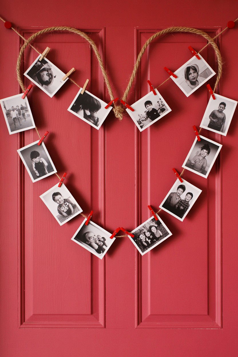 Valentine Door Photo Display - 25 Valentine's Day Door Surprise Ideas