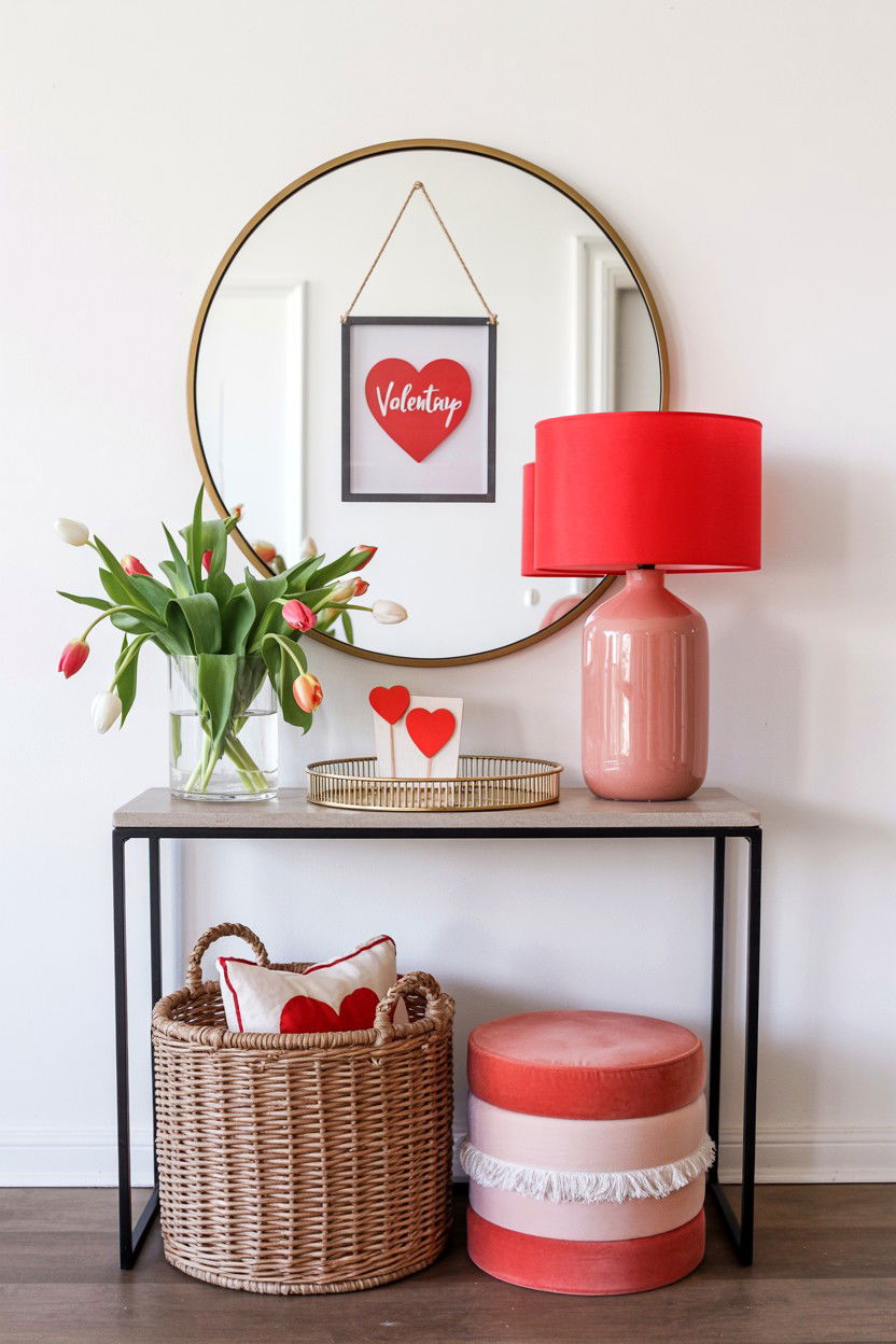 Valentine Entryway Decor - 25 Valentine's Day Home Decor Ideas