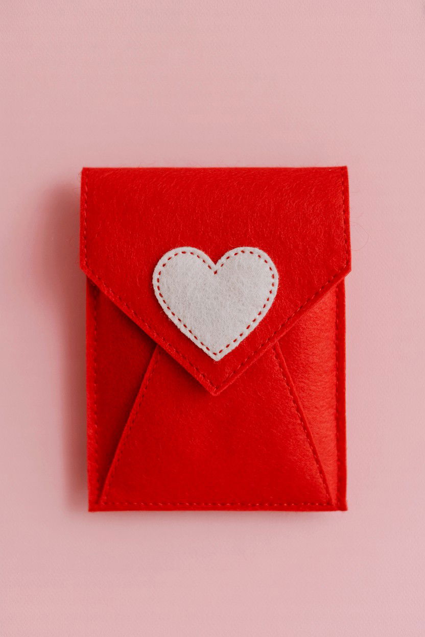 Valentine Envelope Pouch - 25 Valentine's Day Pouch Ideas