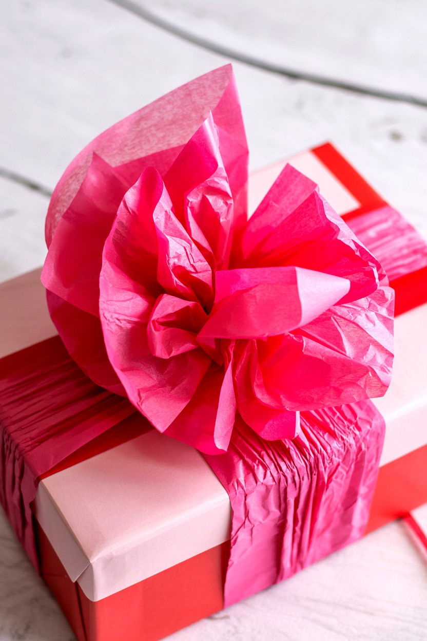 Valentine Gift Wrapping - 25 Valentine's Day Tissue Paper Ideas