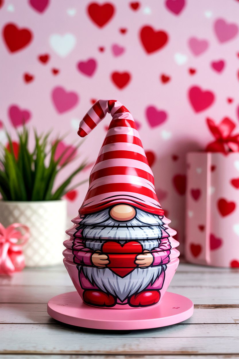Valentine Gnome Sublimation Spinner - 25 Valentine's Day Wind Spinner Ideas